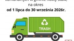 Okresowy harmonogram wywozu odpadów komunalnych w Gminie Nowy Staw na 2026 rok.