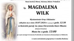 Zmarła Magdalena Wilk. Miała 95 lat.