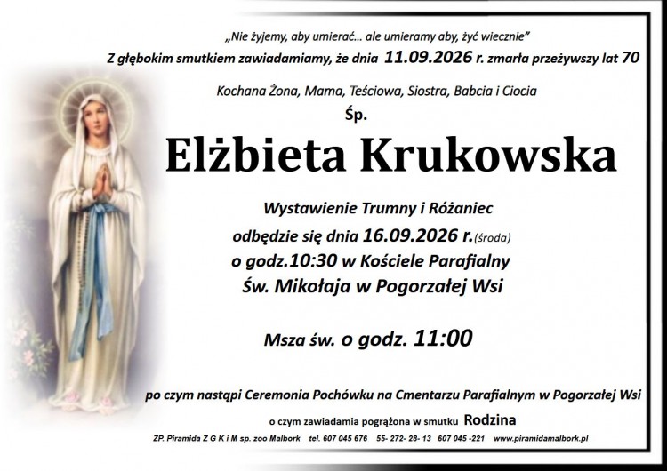 Odeszła Elżbieta Krukowska. Miała 70 lat.