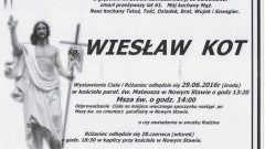 Zmarł Wiesław Kot. Żył 61 lat.