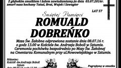 Zmarł Romuald Dobreńko. Żył 57 lat.