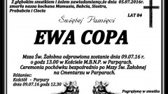 Zmarła Ewa Copa. Żyła 84 lata.