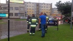 Ulewa i znów zalane ulice. Nowy Dwór Gd  -  05.08.2016