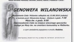 Zmarła Genowefa Wilanowska. Żyła 79 lat.