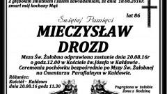 Zmarł Mieczysław Drozd. Żył 86 lat.