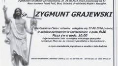 Zmarł Zygmunt Grajewski. Żył 81 lat.