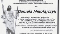 Zmarła Daniela Mikołajczyk. Żyła 89 lat.