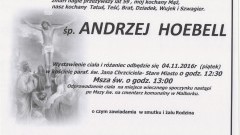 Zmarł Andrzej Hoebell. Żył 59 lat.