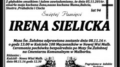 Zmarła Irena Sielicka. Żyła 94 lata.