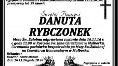 Zmarła Danuta Rybczonek. Żyła 59 lat.