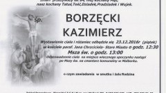 Zmarł Kazimierz Borzęcki. Żył 84 lata.