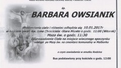 Zmarła Barbara Owsiak. Żyła 79 lat.