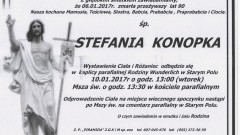 Zmarła Stefania Konopka. Żyła 90 lat.