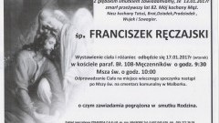 Zmarł Franciszek Ręczajski. Żył 82 lata.