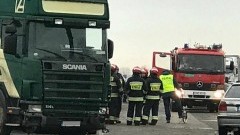 Nowy Dwór Gd. Wypadek na drodze krajowej nr 7. "Siódemka" była zablokowana - 27.01.2017