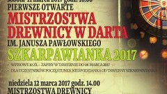 Drewnica. Restauracja tawerna Szkarpawianka zaprasza na I otwarte Mistrzostwa Drewnicy w Darta im. Janusza Pawłowskiego - 11-12.03.2017