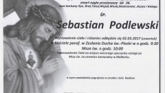 Zmarł Sebastian Podlewski. Żył 36 lat.