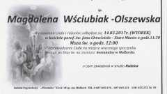 Zmarła Magdalena Wściubiak-Olszewska. Żyła 69 lat.