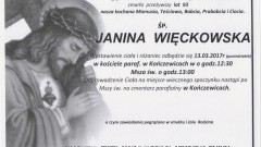 Zmarła Janina Więckowska. Żyła 93 lata.