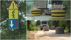 Uważaj na betonowe kręgi na Wielbarku. Szykany mają ograniczyć prędkość samochodów ciężarowych  – 20.06.2017 (aktualizacja) 
