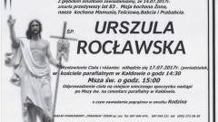 Zmarła Urszula Rocławska. Żyła 83 lat.