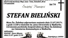 Zmarł Stefan Bieliński. Żył 74 lat