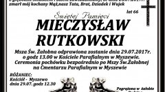 Zmarł Mieczysław Rutkowski. Żył 66 lat