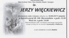 Zmarł Jerzy Więckiewicz. Żył 67 lat.