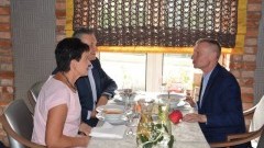 Nowy Dwór Gdański : Spotkanie Burmistrza Jacka Michalskiego z Svetlaną Usyk Mer Sarny na Ukrainie - 15.09.2017