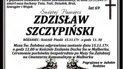 Zmarł Zdzisław Szczypiński. Żył 69 lat.