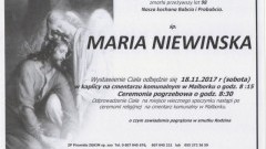 Zmarła Maria Niewinska. Żyła 98 lat