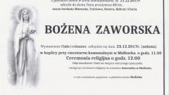 Zmarła Bożena Zaworska. Żyła 65 lat.