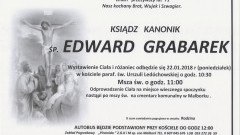 Zmarł Edward Grabarek. Żył 71 lat.