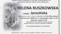 Zmarła Helena Ruszkowska. Żyła 76 lat.