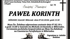 Zmarł Paweł Korinth. Żył 70 lat