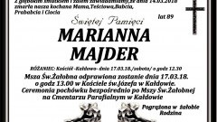 Zmarła Marianna Majder. Żyła 89 lat