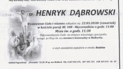 Zmarł Henryk Dąbrowski. Żył 65 lat