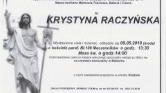 Zmarła Krystyna Raczyńska. Żyła 70 lat.