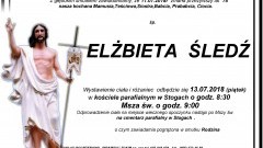 Zmarła Elżbieta Śledź. Żyła 78 lat