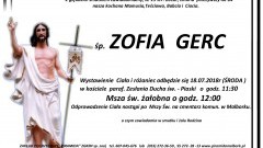 Zmarła Zofia Gerc. Żyła 84 lata.