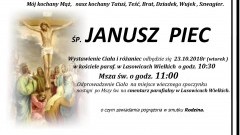 Zmarł Janusz Piec. Żył 62 lat.