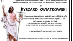 Zmarł Ryszard Kwiatkowski. Żył 67 lat.