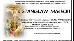 Zmarł Stanisław Małecki. Żył 69 lat.