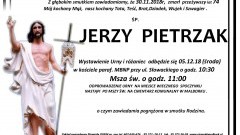 Zmarł Jerzy Pietrzak. Żył 74 lata.