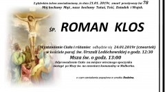 Zmarł Roman Klos. Żył 78 lat.