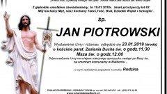 Zmarł Jan Piotrowski. Żył 62 lata.