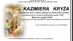 Zmarła Kazimiera Kryża. Żyła 83 lata.