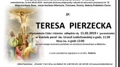 Zmarła Teresa Pierzecka. Żyła 78 lat.