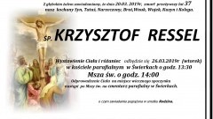 Zmarł Krzysztof Ressel. Żył 37 lat.