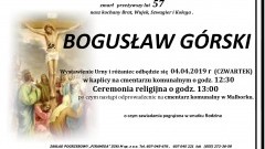 Zmarł Bogusław Górski. Żył 57 lat